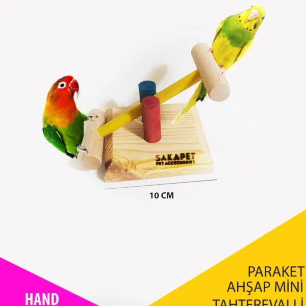 Paraket Ahşap Mini Tahterevalli – Masa Üstü Denge Oyuncağı