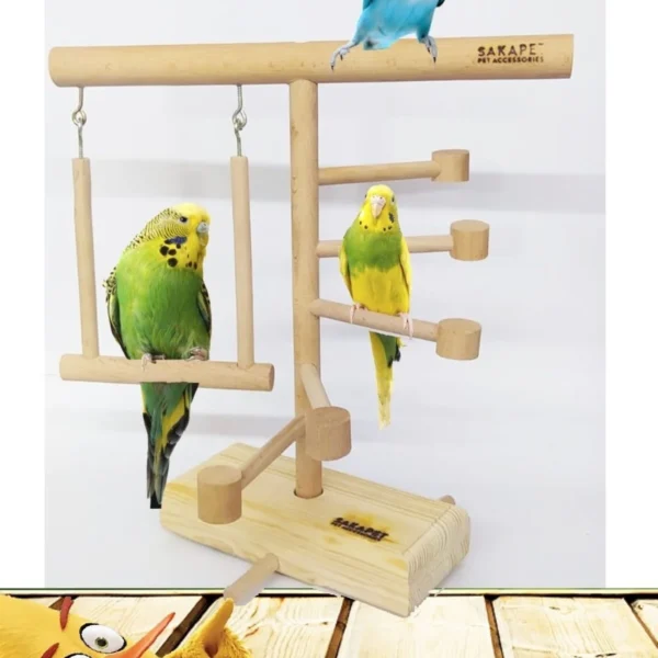 Paraket Masa Üstü Ahşap Oyun Standı – Salıncaklı