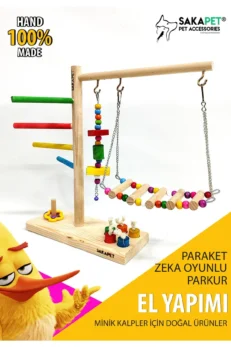 masa üstü zeka oyunlu ahşap kuş parkuru