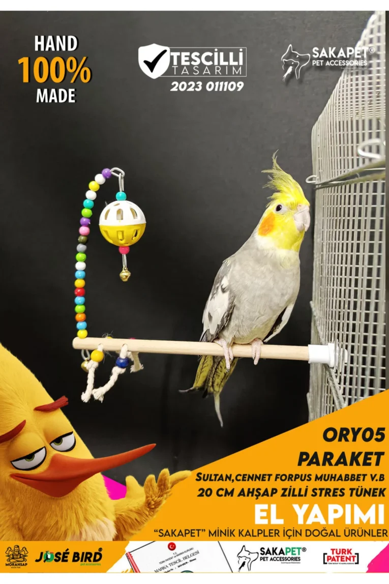 Ahşap Zilli Stres Tüneği – Muhabbet, Sultan, Cennet Kuşları