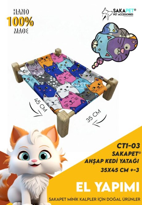 Ahşap kedi Yer Yatağı CT1-03
