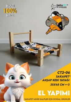 El Yapımı Ahşap Kedi Yatağı