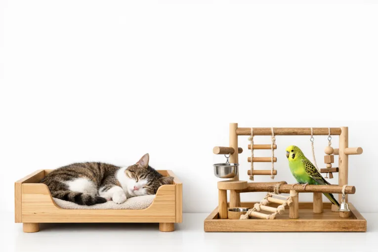 kuş oyuncağı ve keti yatağı