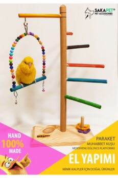 Paraket & Muhabbet Kuşu Merdivenli Eğlence Platformu