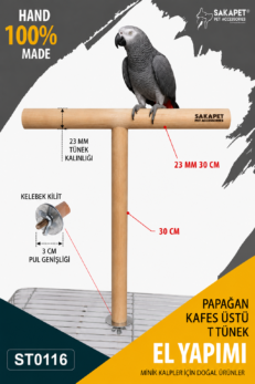 apağanlar İçin Sağlam ve Doğal Kafes Üstü T Tünek